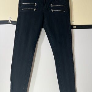 PAIGE Edgemont Size 30 Blue and black with zippers.